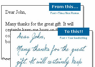 converting handwriting to text